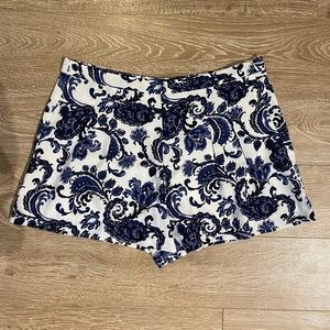 Blue Paisly Shorts